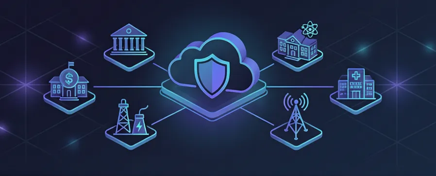 Illustration of six regulated-industry deployment scenarios unified on one sovereign cloud foundation